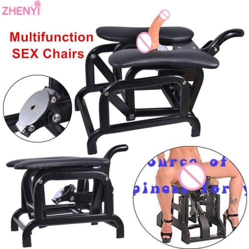 Multifunction Sex Chair Adult Game Sex Love Glider Machine Dildo 15CM Telescopic Strong Metal Frame Sex Machine Furuiture Toys