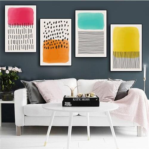 Wall Art Canvas Painting Fashion Abstract Creative Posters And Prints Simple Hand-Painted Composition Ideal Home Decoration