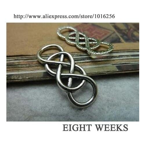Zinc alloy pendant jewelry accessories diy handmade material charms double eight double hanging