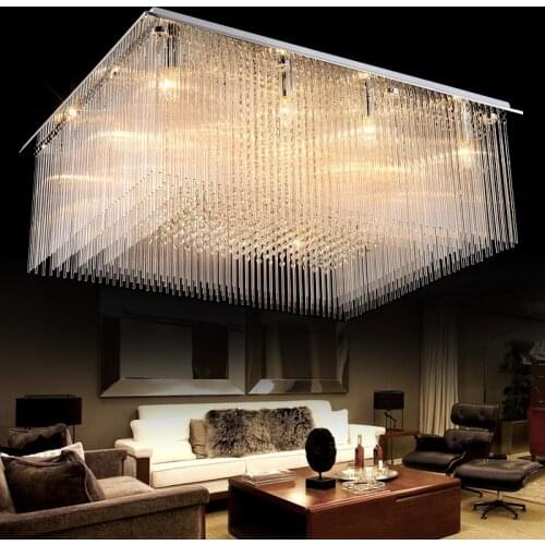 Luxury Large Restaurant Crystal Ceiling Light With LED Bulbs Modern Simple Creative Indoor Home Lighting For Foyer DHL Free