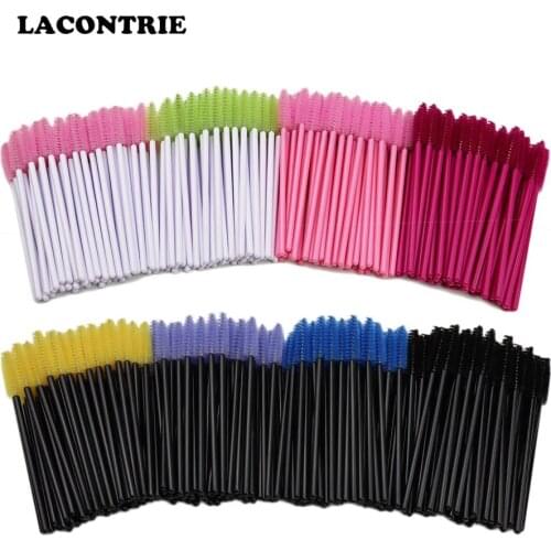 50/100Pcs Eyelash Extension Cosmetic Brush Disposable Mascara Wand Applicator Individual Eyelash Separating Micro Eyelash Brush