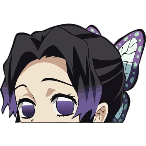 DasDecal Anime Decal Demon Slayer Peeking Cartoon Car Sticker Laptop Motorcycles Auto Accessories Decoration PVC,15mc*13cm