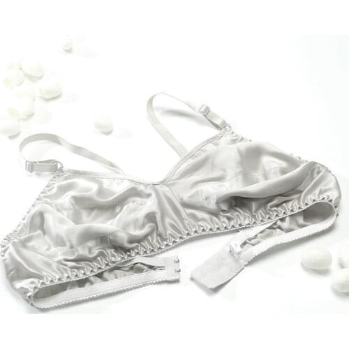 Ultra-thin bra 100% mulberry silk womens bra lingerie double-sided silk underwear no sponge bras bralette wire free bra
