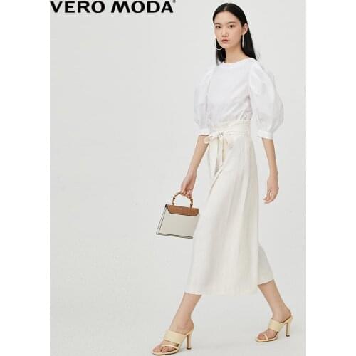 Vero Moda Women Retro Double Breasted Wide Leg Capri Pants | 32026J526