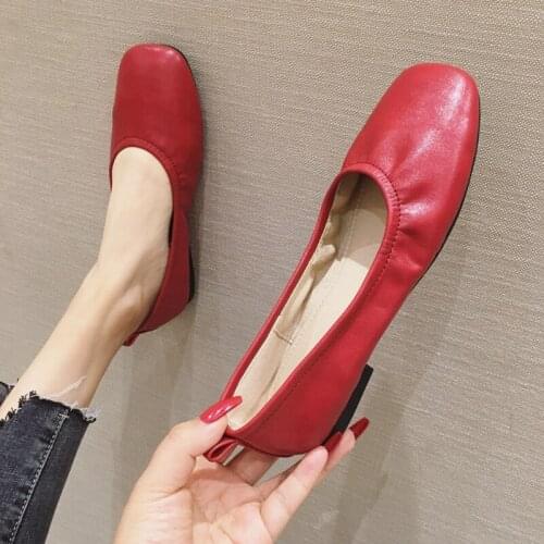 2020 new designer soft leather loafers women elastic slip on flats comfy moccasins square toe mules women espadrilles size 41