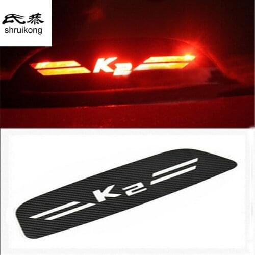 1PC Carbon Fiber Car Sticker of High Mounted Stop Lamp High-Position Brake Light for KIA K2 RIO 3