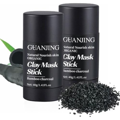 1Pc GUANJING Bamboo Charcoal Cleansing Mask Stick Clay Mask Stick Facial Skin Care Face Mud Mask Stick Facial Skin Care TSLM1