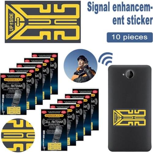 10 Pcs Cellphone Phone Signal Enhancement Signal Antenna Booster Stickers For 6/8/8Plus/9 Generation 3G 4G 5G Mobile Phone