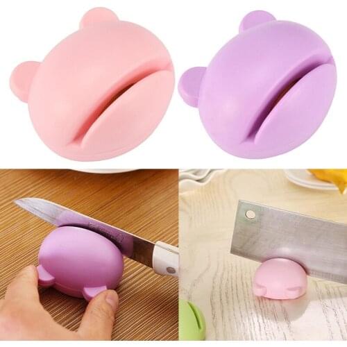 2018 Hot Portable Mini Stable Knife Sharpener Cartoon Whetstone Household Kitchen Tools Supplies 4 Colors Free Shipping