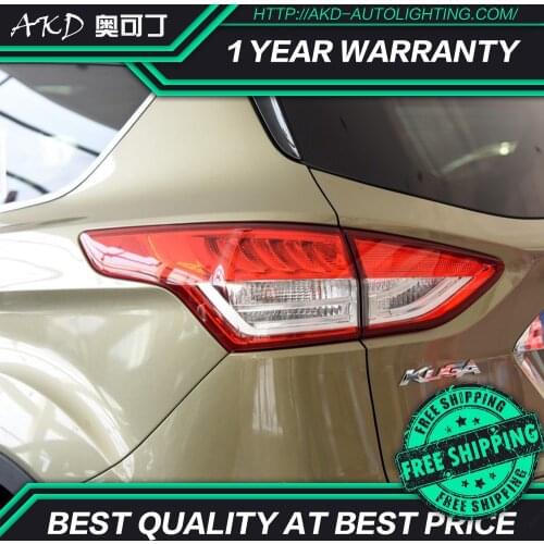 AKD tuning cars Tail lights For Ford Kuga Escape 2014 Taillights LED DRL Running lights Fog lights angel eyes Rear parking light