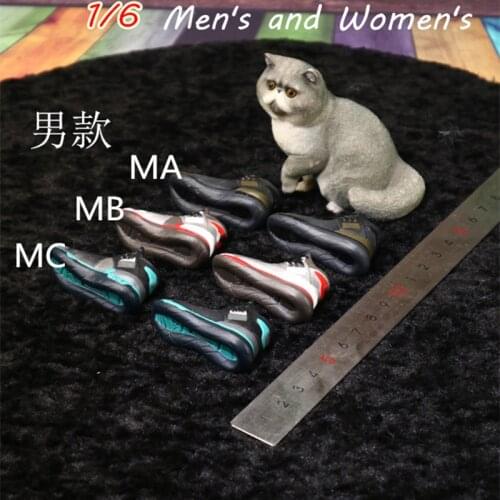 1pair)hot figure accessory 1/6 SK001 male boy or female girl sports jogging running shoes Trendy sneakers model