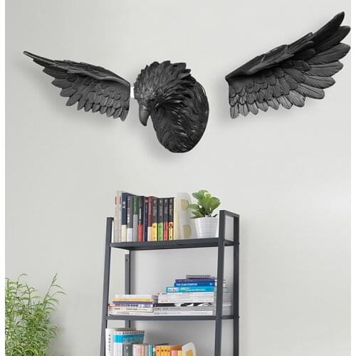 Large Size 3D Eagle Head,Statue,Sculpture,Ornaments,Home Living Room Wall Decoration,Animal Figurines,Hanging Decor,Vintage Art
