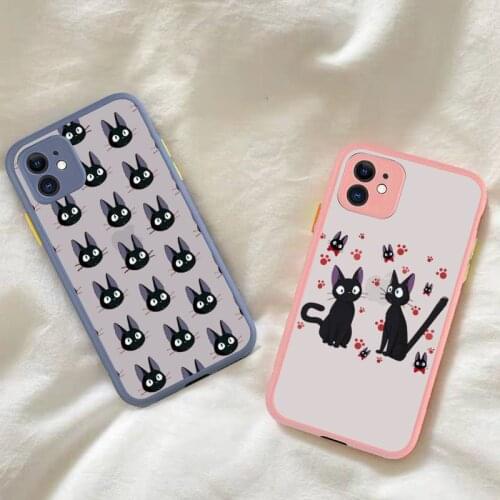 Kikis Delivery Service cat Phone Case for iPhone X XR XS 7 8 Plus 11 12 pro MAX Translucent Matte Shockproof Case