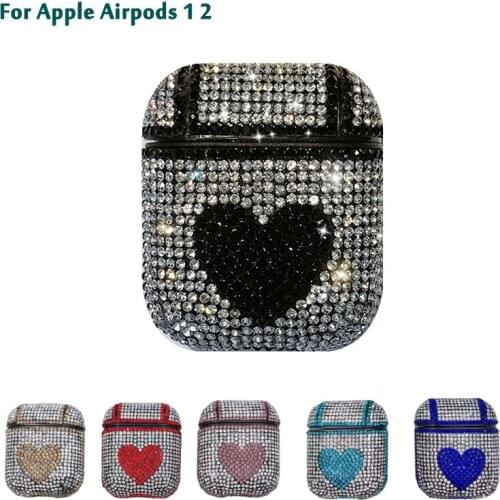 Luxury Diamond Earphone Cases for Apple AirPods Pro 2 1 Case,Bling Hard Shell 360 Degree Protective Stylish Cover Airpod Case