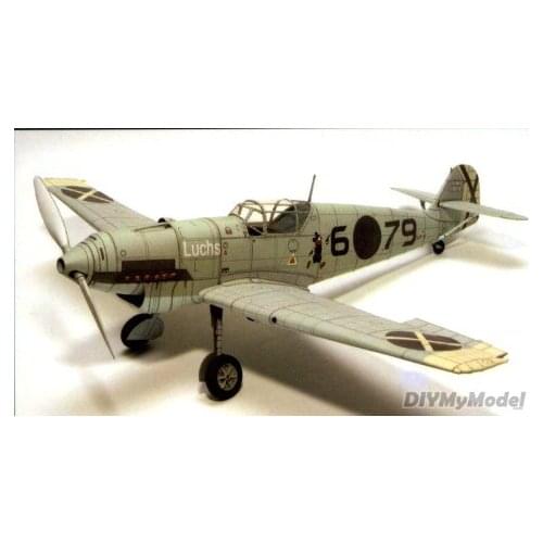 DIYMyModeI German bf-109d Condor Corps fighter DIY Handcraft Paper Model KIT Handmade Toy Puzzles Gift Movie props