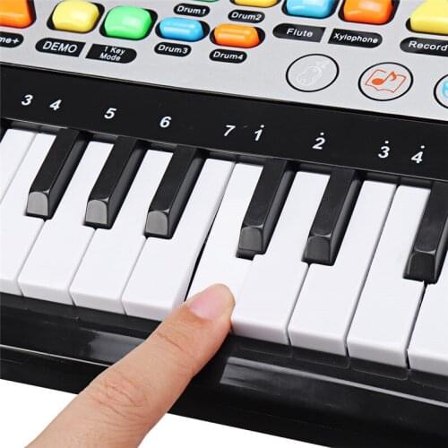 32 Key Electronic Keyboard Children Piano With Microphone Musial Gift Early Education Baby Birthday Christmas For Kids Beginners