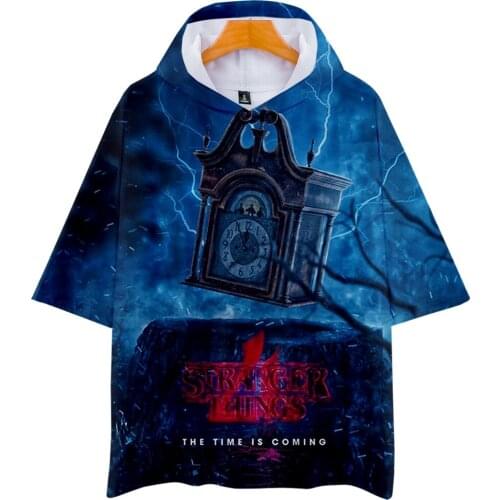 Stranger Things Season 4 Hooded T-shirts 3D Prints Women/Men Fashion Summer Short Sleeve Tshirt Hot Sale Streetwear Clothes
