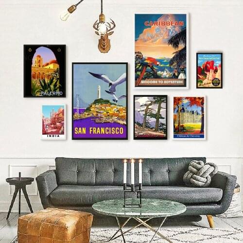 Hd Prints Building India Palermo Canvas Painting Wall Art Retro Poster Modular No Frame Pictures Home Decoration For Living Room