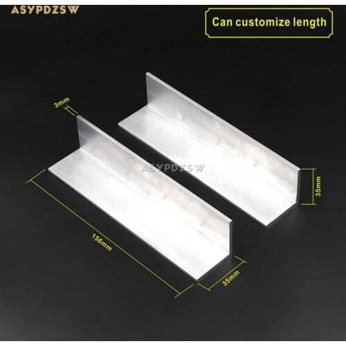 2 PCS 156*35*35 Gold sealed tube amplifier Power amplifier angle aluminum for HOOD JLH2003 (No holes)