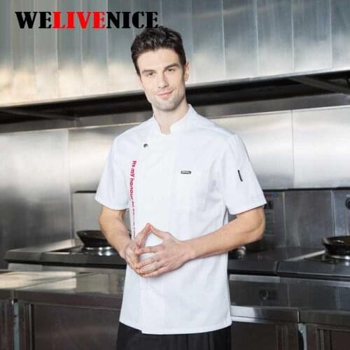Fashionable Unisex Chefs Uniform,Breathable Fabrics,Chef Top Jackets,Chefs Kitchen Short Sleeve Work Wear