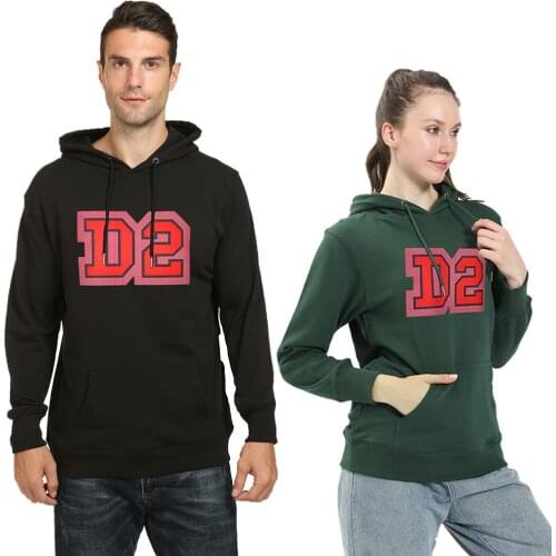 Winter style dsq brand Mens Hoodie 100% cotton long sleeve Unisex hoody with cap letter Hoodie sweatshirt for men blue black