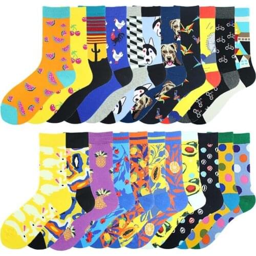 Colorful mens winter socks combed cotton soft wear warm men women long socks Calcetines de hombre business dress