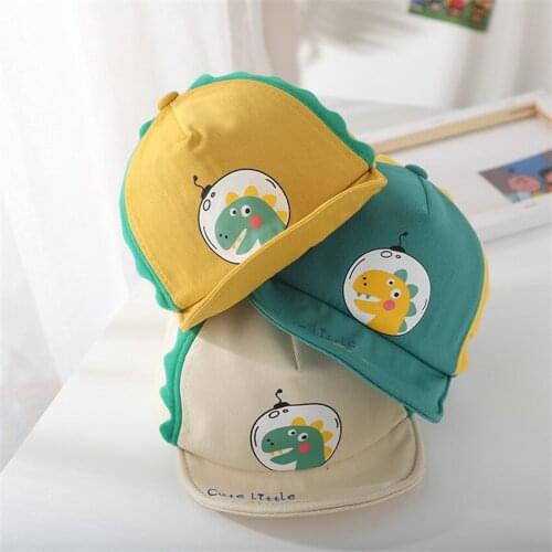 2021 New Fashion Kids Baseball Cap Sport Outdoor Peaked Cap Children Cute Dinosaur Visors Baby Caps Spring Summer Sunhat