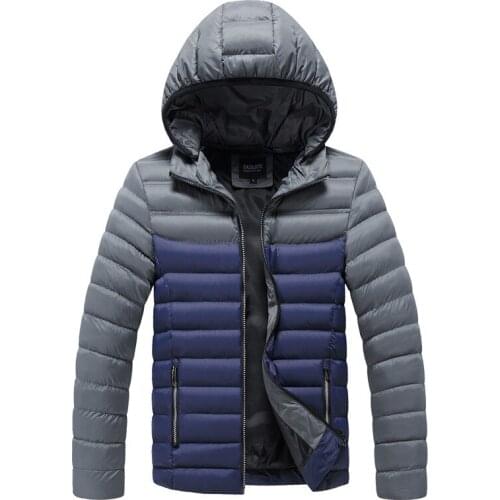 Coat Male Sports Winter Fashion Warm Windbreaker Light Jacket Hooded Men Casual Outdoor Clothing