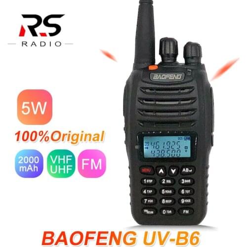Baofeng UV-B6 5W Walkie Talkie Amateur Radio Station UHF VHF Two Way Radio Amador Transceiver Woki Toki UV B6 PMR 446 Hunting