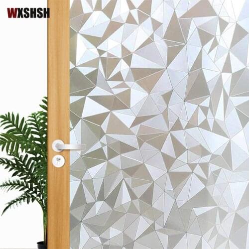 Lattice Irregular Static Cling Translucent Self-adhesive Glass Film Vinyl Frosted Geometry Window Film Privacy Window Stickers