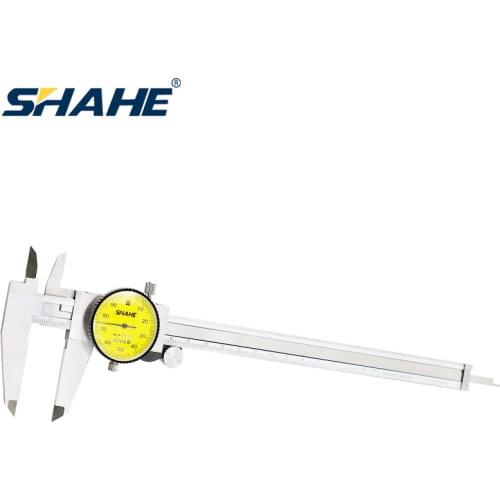 SHAHE 0-200 mm 0.01 mm Metric Gauge Measuring Tool Dial vernier caliper Double Shock-proof Vernier Caliper 0.01 mm