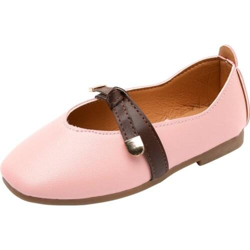 Skoex Kids Casual Flat Shoes Girls Baby Fashion Princess Shoe Solid Color Soft Bottom Children Little Girls Slip-on Dance Shoes