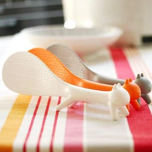 Special Ladles Kitchen Tool Korean Cute Lovely Fashion Kitchen Supplie Squirrel Shaped Ladle Non Stick Rice Paddle Meal Spoon 8