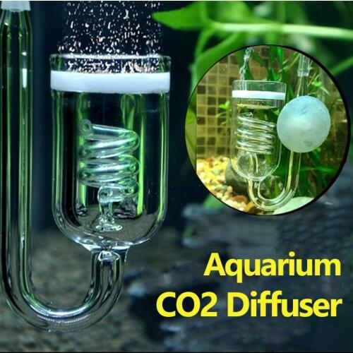 1 Pc Aquarium CO2 Diffuser Glass Tank Bubble Atomizer Reactor Solenoid Regulator Moss CO2 Atomizer for 60~300L Plants