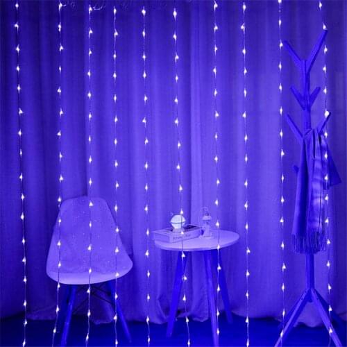 3X3M 320 LED Meteor Shower Rain Light Water Flow Waterfall Window Curtain String Light Wedding Christmas Fairy Light Garland