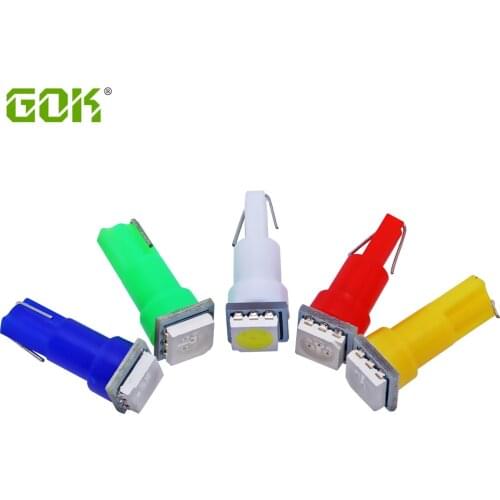 100 x Free shipping T5 led 5050 smd LED t5 Bulbs with Wedge Base for Dashboards led t5 12v White/Green/Blue/Red/Yellow led smd