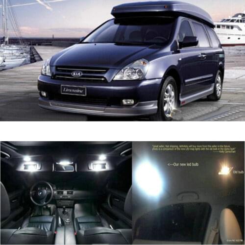 LED Interior Car Lights For kia grand carnival high limousine room dome map reading foot door lamp error free 18pc