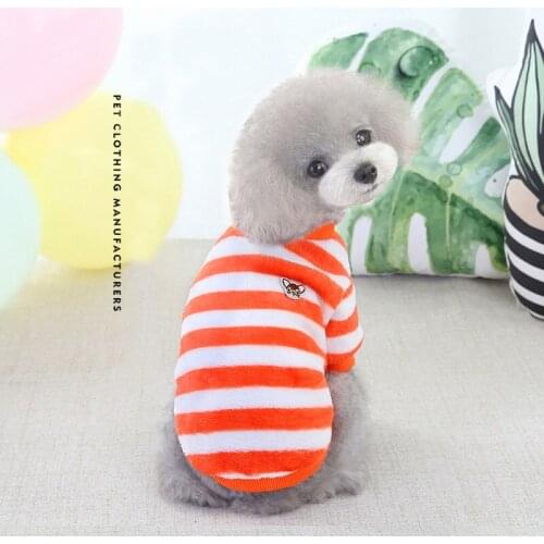 Warm Stripe Winter Clothing For Dogs Jumpsuit Pet Clothes Jacket Dog Sweatshirt Pajamas For Small Dogs Cats Ubranka Dla Psa