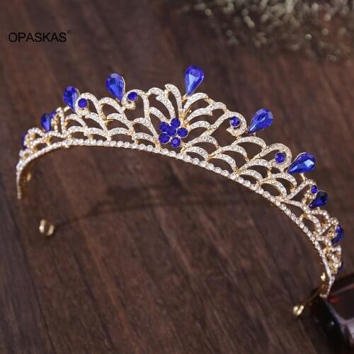 Princess Crystal Rhinestone Crown Tiara Jewelry Bridal Wedding Jewelry Simple Alloy Diamond Bridal Dress Jewelry Hair Headband