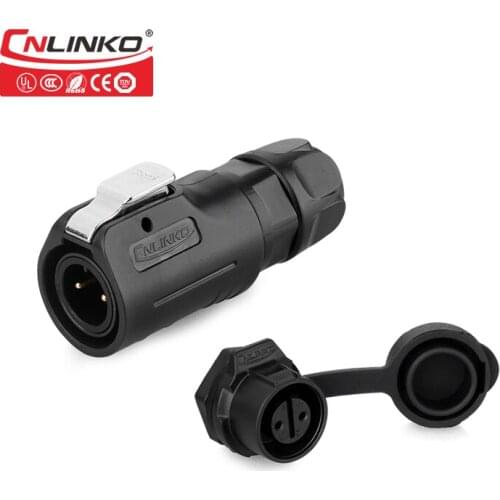 Cnlinko 2 3 4 5 6 7 8 Pin Solder Connection IP67 3A 5A Power Waterproof Plug Socket Connector Plastic Male/Female Wire Connector