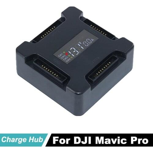 4 in1 Battery Charging Hub for DJI Mavic Pro Drone EU Rapid Smart Multi Battery Intelligent Charging Hub With LCD Display Screen