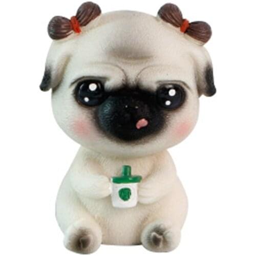 ZOCDOU 1 Piece Palace National Style Cute Dog Small Statue Little Figurine Crafts Figure Ornament Miniatures