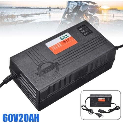 1pc 60V 20AH Battery Charger For Scooter Motorcycle Wheel Electric Bicycle E-bike Lead Acid Battery