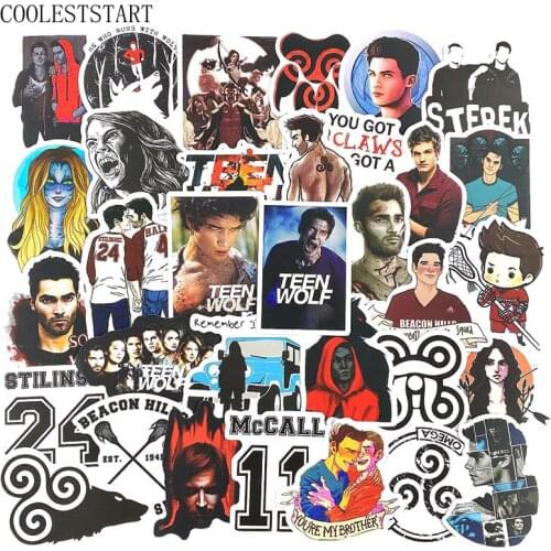 10/50Pcs/Pack American Tv Show Teen Wolf Stickers For Laptop Luggage Motorcycle Phone Skateboard Toy Car Diary Helmet Sticker