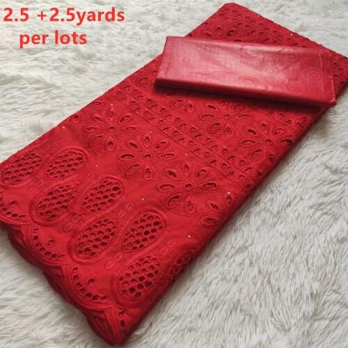 2.5+2.5 Yards Nigerian Lace Fabric 2021 High Quality Swiss Voile In Switzerland For Women Daily Dress Bazin Riche ZP120