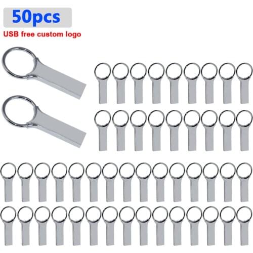 50pcs logo free pen drive 64gb 32 gb USB flash drive pendrive USB stick 16gb 8gb memory stick real capacity usb 2.0 flash stick