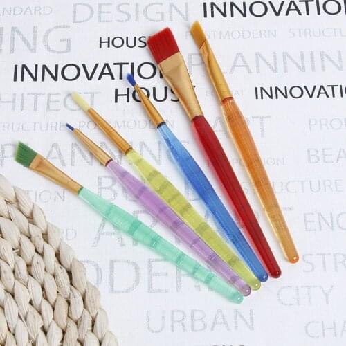 6pcs/set Diy Colorful Fondant Brush Cake Decorating Tool Painting Icing Brushes Chocolate Cookie Sauce Pastry Brush Cooking Tool