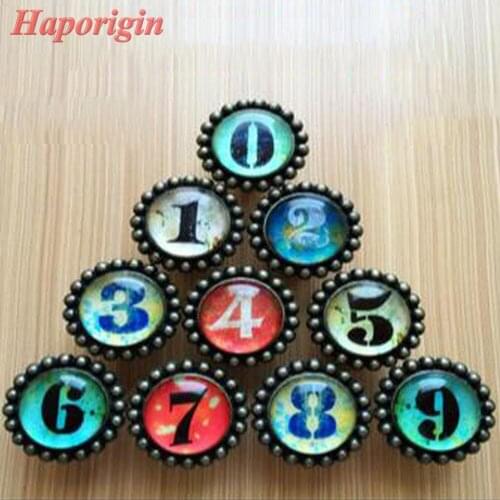 Arabic Number Kitchen Cabinet Drawer Knobs Rustic America Knobs Wardrobe Door Handles Kids Bedroom Cupboard Knobs Dresser Pulls
