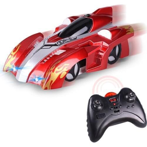 Wall Climbing Cars RC PowerLead Page Remote Control Anti Gravity Ceiling Racing Car LED Lights 360 Rotating Stunt Toys
