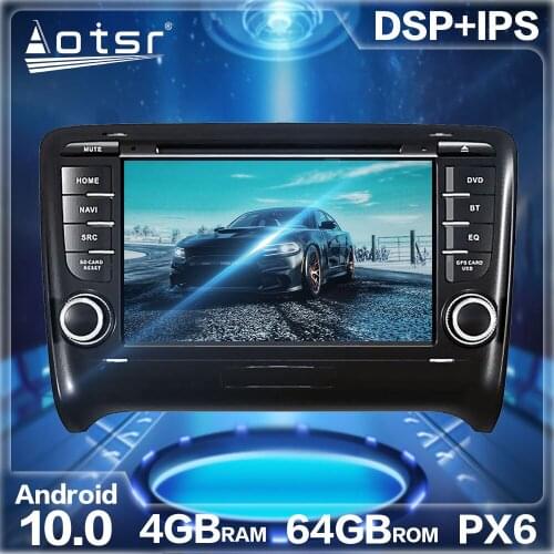 Aotsr Android 10.0 4GB + 64 GB Car Radio GPS Navigation DSP For AUDI TT 2006-2012 HD Car Auto Stereo Video Multimedia DVD Player